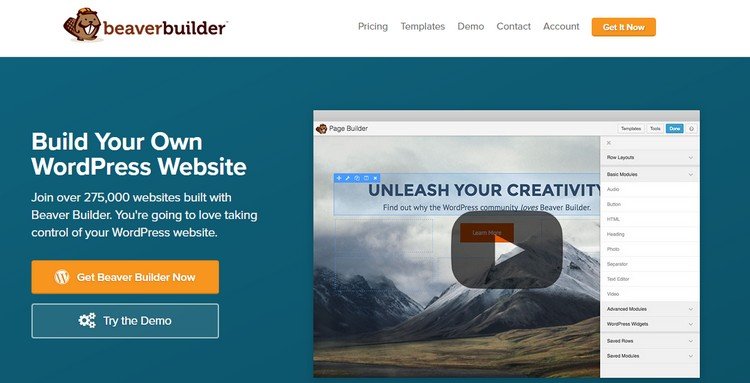 Beaver Builder es un popular creador de páginas para WordPress