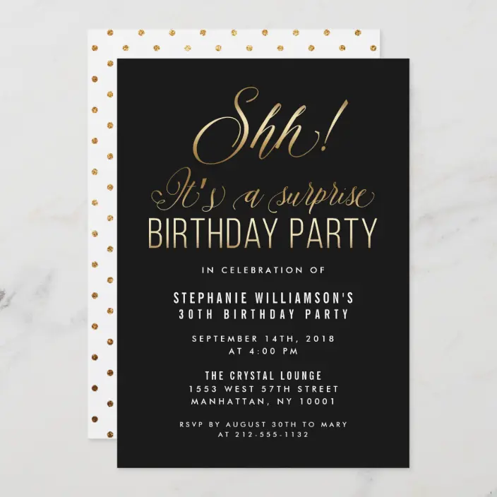How To Make A Surprise Party Invitation