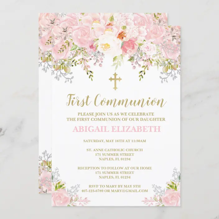 How To Make An Invitation For First Communion? • Konstruweb.com